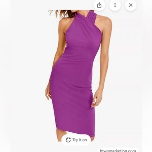 RACHEL Rachel Roy One Shoulder Magenta Dress
